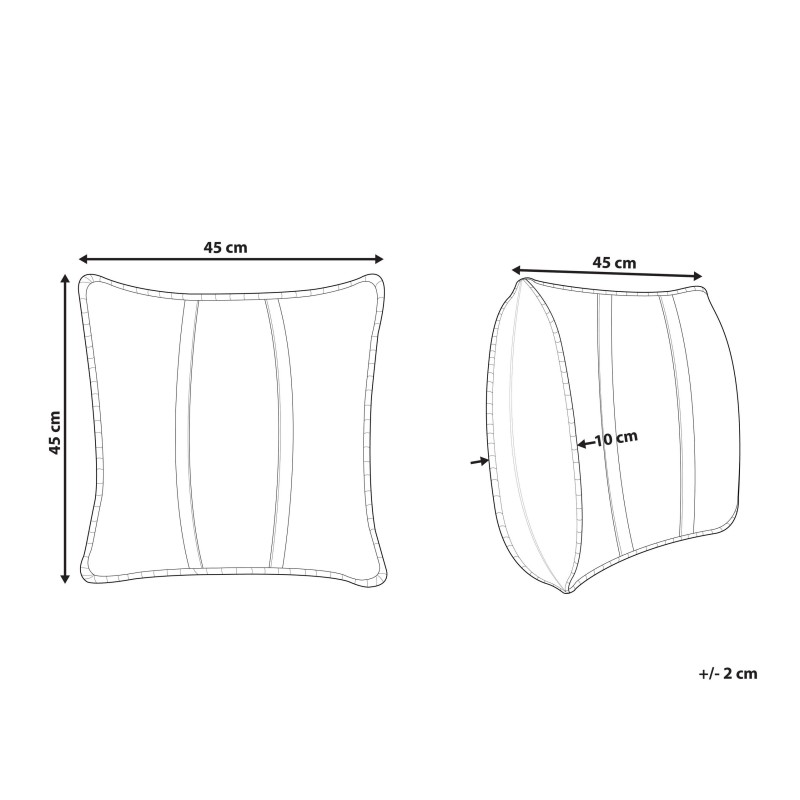 Poduszka dekoracyjna KAVALAM 45 x 45 cm Musztardowy Jednolity