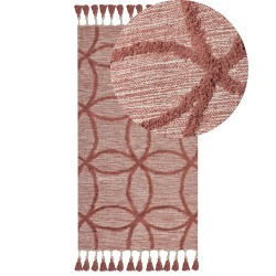 Dywan bawełniany 80 x 150 cm czerwony KIRSEHIR