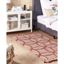 Dywan bawełniany 80 x 150 cm czerwony KIRSEHIR