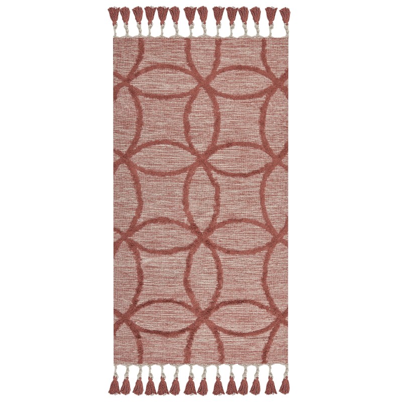 Dywan bawełniany 80 x 150 cm czerwony KIRSEHIR