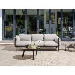 Sofa ogrodowa 3-osobowa jasnoszara ESPERIA