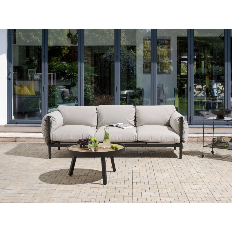 Sofa ogrodowa 3-osobowa jasnoszara ESPERIA