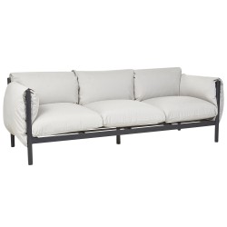 Sofa ogrodowa 3-osobowa jasnoszara ESPERIA
