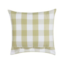 Poduszka dekoracyjna TAMNINE 45 x 45 cm Jasnozielony W kratkę