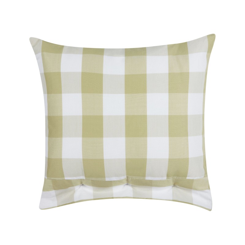 Poduszka dekoracyjna TAMNINE 45 x 45 cm Jasnozielony W kratkę
