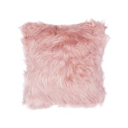 Zestaw 2 poduszek dekoracyjnych LUBHA Sztuczne futro 42 x 42 cm Różowy Jednolity