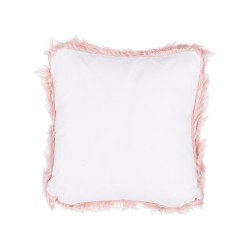 Zestaw 2 poduszek dekoracyjnych LUBHA Sztuczne futro 42 x 42 cm Różowy Jednolity