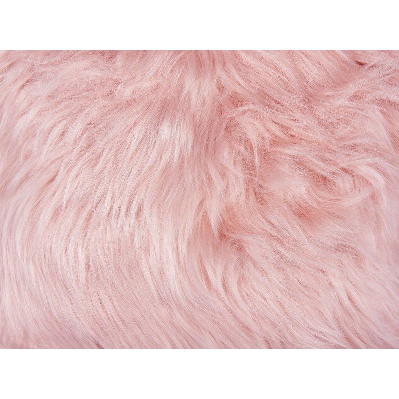 Zestaw 2 poduszek dekoracyjnych LUBHA Sztuczne futro 42 x 42 cm Różowy Jednolity