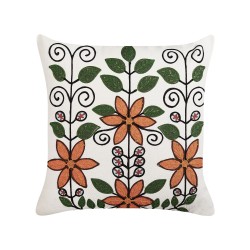 Poduszka dekoracyjna VELLORE Bawełna 50 x 50 cm Kolorowy Wzór kwiatowy