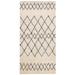 Dywan 80 x 150 cm beżowo-czarny HAVSA