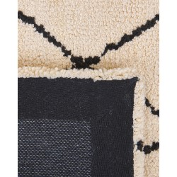 Dywan 80 x 150 cm beżowo-czarny HAVSA