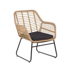 Zestaw ogrodowy ze stolikiem dla 4 osób MINORI Technorattan Beżowy