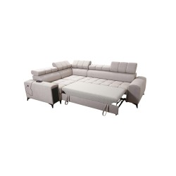 Venna II - Luxury Corner Sofa with Sleeping Function, USB Port and Bar | [Your Company]