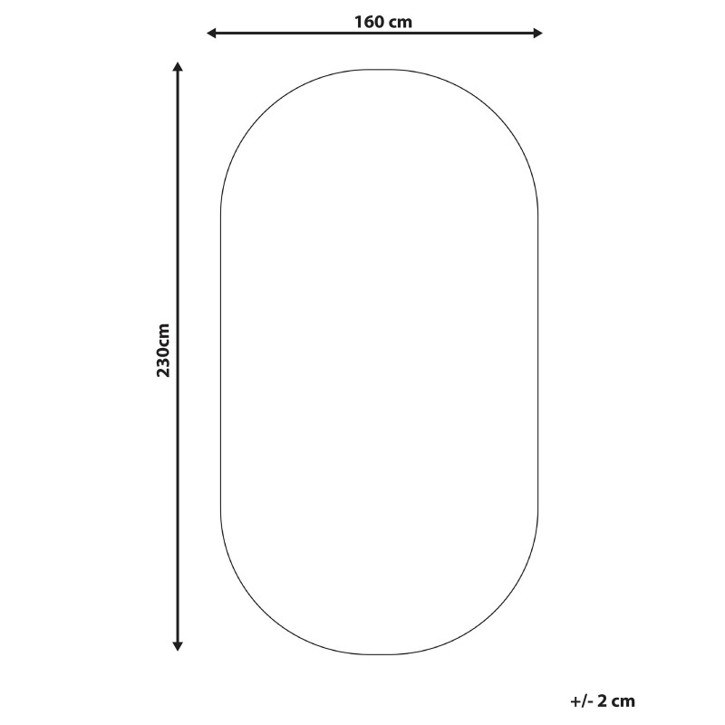 Dywan owalny jutowy 160 x 230 cm beżowy DEMIRCI