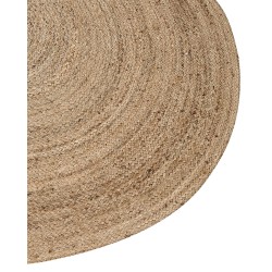 Dywan owalny jutowy 160 x 230 cm beżowy DEMIRCI