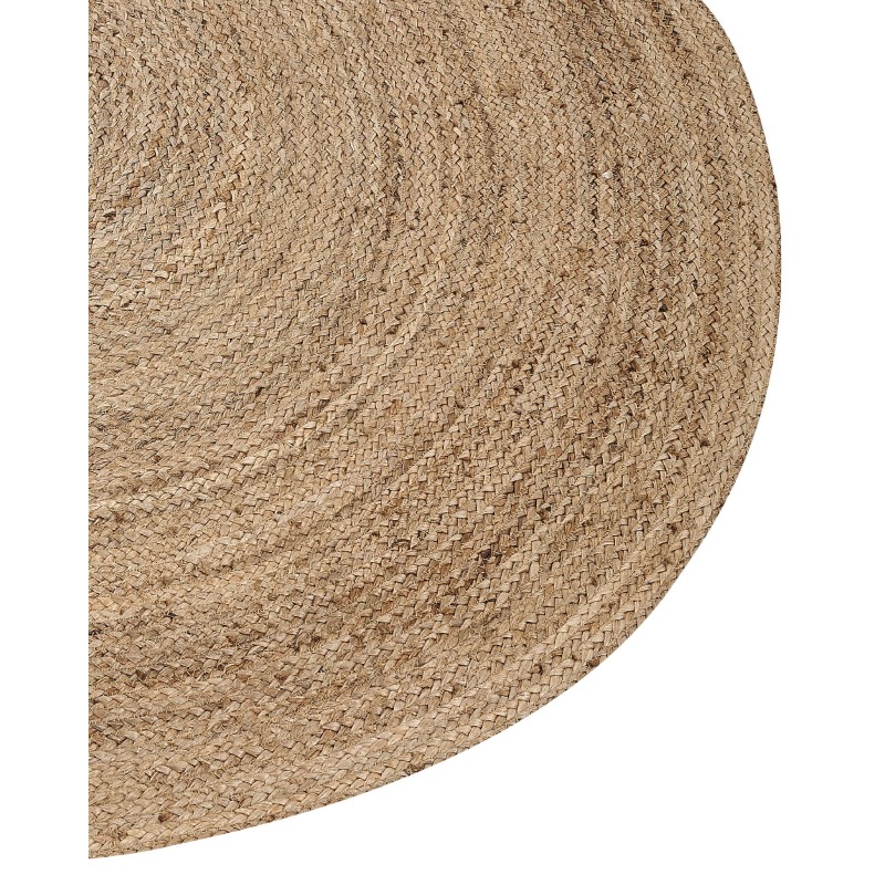Dywan owalny jutowy 160 x 230 cm beżowy DEMIRCI