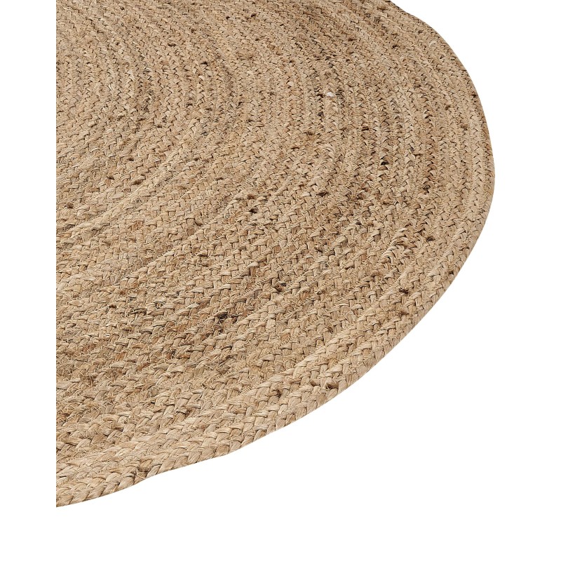 Dywan owalny jutowy 160 x 230 cm beżowy DEMIRCI
