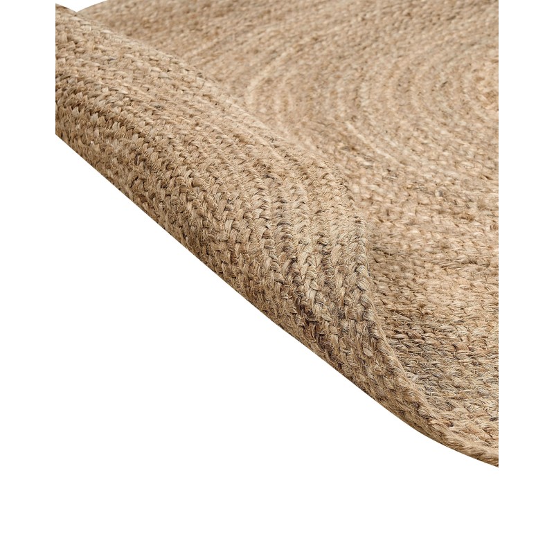 Dywan owalny jutowy 160 x 230 cm beżowy DEMIRCI