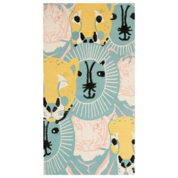 Dywan dziecięcy bawełniany motyw zwierzęcy 80 x 150 cm wielokolorowy TUTUT