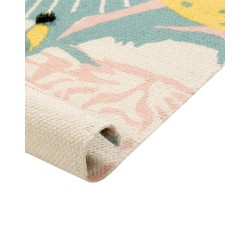 Dywan dziecięcy bawełniany motyw zwierzęcy 80 x 150 cm wielokolorowy TUTUT