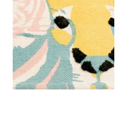 Dywan dziecięcy bawełniany motyw zwierzęcy 80 x 150 cm wielokolorowy TUTUT