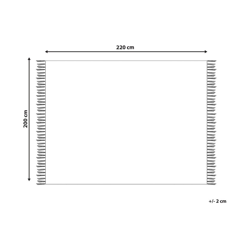Koc CHACK Bawełna 200 x 220 cm Beżowy