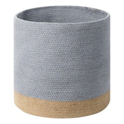 Zestaw 3 koszy BASIMA Bawełna Szary