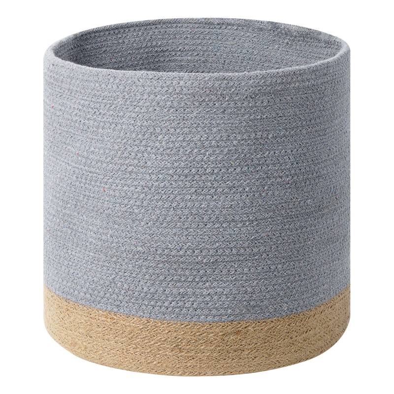 Zestaw 3 koszy BASIMA Bawełna Szary