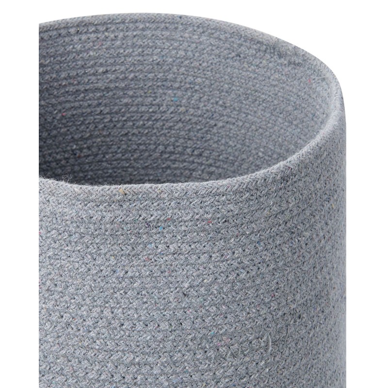 Zestaw 3 koszy BASIMA Bawełna Szary