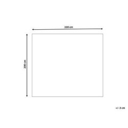 Narzuta na łóżko SURMI Sztuczne futro 200 x 220 cm Złamana biel
