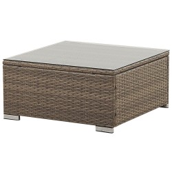 Narożnik ogrodowy ze stolikiem dla 6 osób BELVEDERE Technorattan Biały