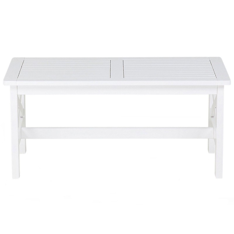 Stół ogrodowy BALTIC 55 cm 100 cm Drewno akacjowe Biały