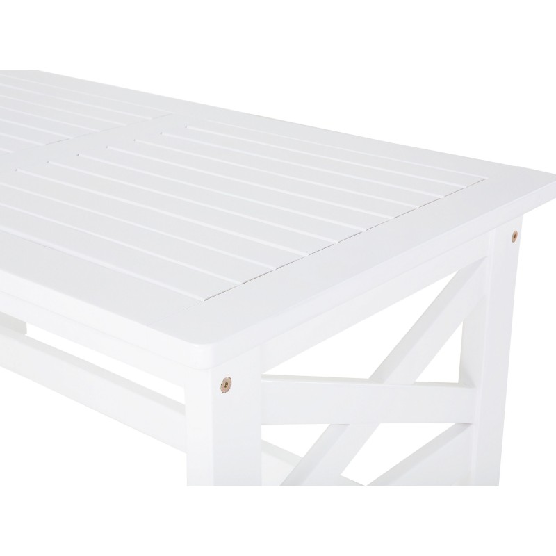 Stół ogrodowy BALTIC 55 cm 100 cm Drewno akacjowe Biały