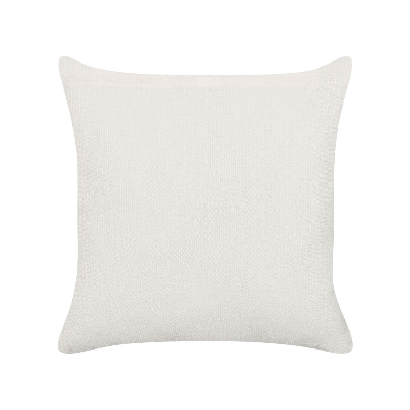 Zestaw 2 poduszek dekoracyjnych WOODI Bawełna 45 x 45 cm Żółty Biały Wzór geometryczny