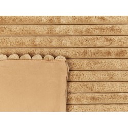 Narzuta na łóżko RAKYA Sztuczne futro 150 x 200 cm Jasnobrązowy