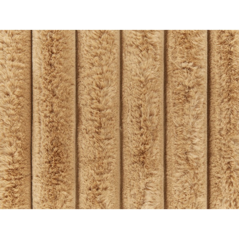 Narzuta na łóżko RAKYA Sztuczne futro 150 x 200 cm Jasnobrązowy