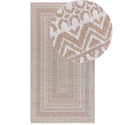 Dywan 80 x 150 cm beżowo-biały BAGLAR