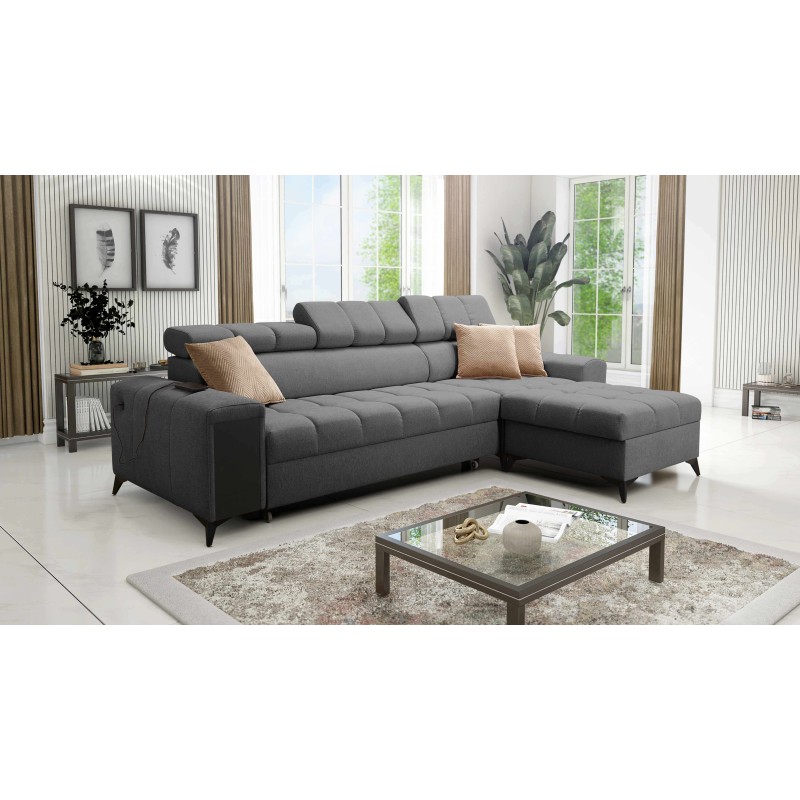 Venna I maxi corner sofa with sleeping function and USB port - Plush, Avra 17