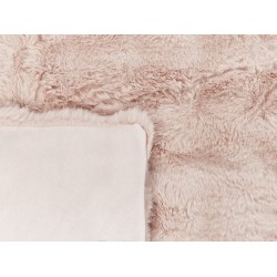 Koc SALKA Sztuczne futro 200 x 220 cm Pastelowy róż