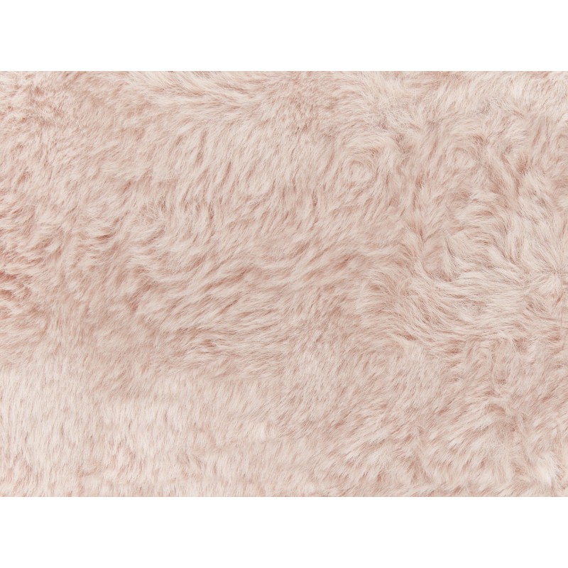 Koc SALKA Sztuczne futro 200 x 220 cm Pastelowy róż