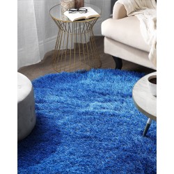 Dywan shaggy okrągły ⌀ 140 cm niebieski CIDE