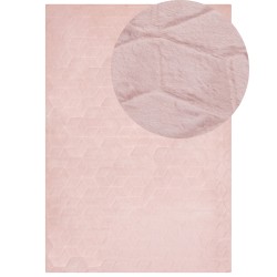 Dywan sztuczne futro królika 160 x 230 cm różowy THATTA