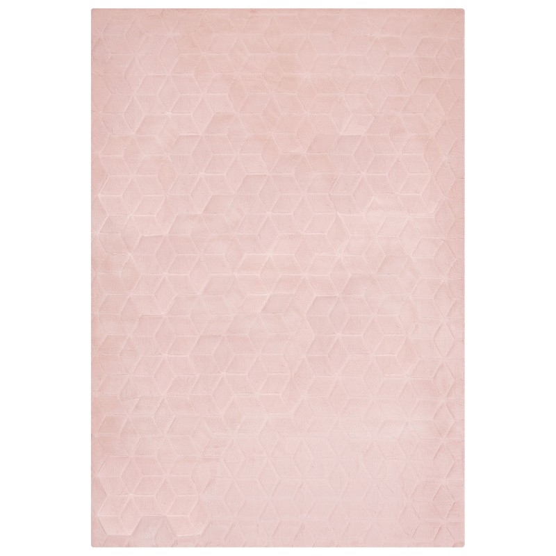 Dywan sztuczne futro królika 160 x 230 cm różowy THATTA