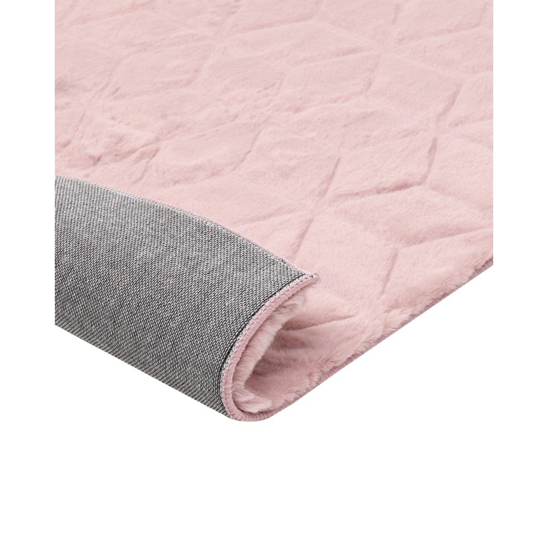 Dywan sztuczne futro królika 160 x 230 cm różowy THATTA