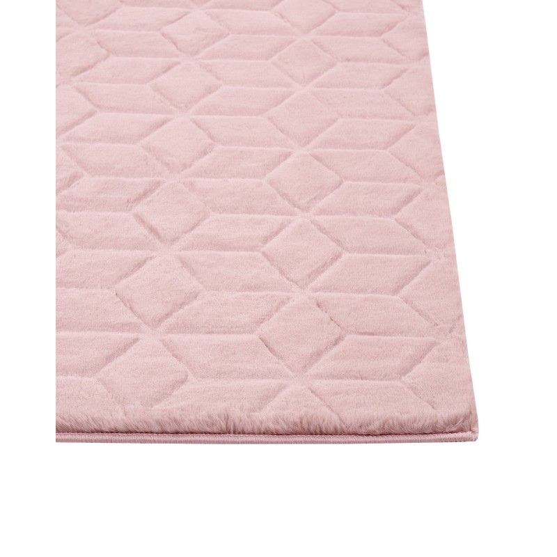 Dywan sztuczne futro królika 160 x 230 cm różowy THATTA