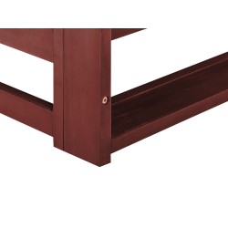 Sofa ogrodowa drewniana 3-osobowa mahoniowy brąz TRANI