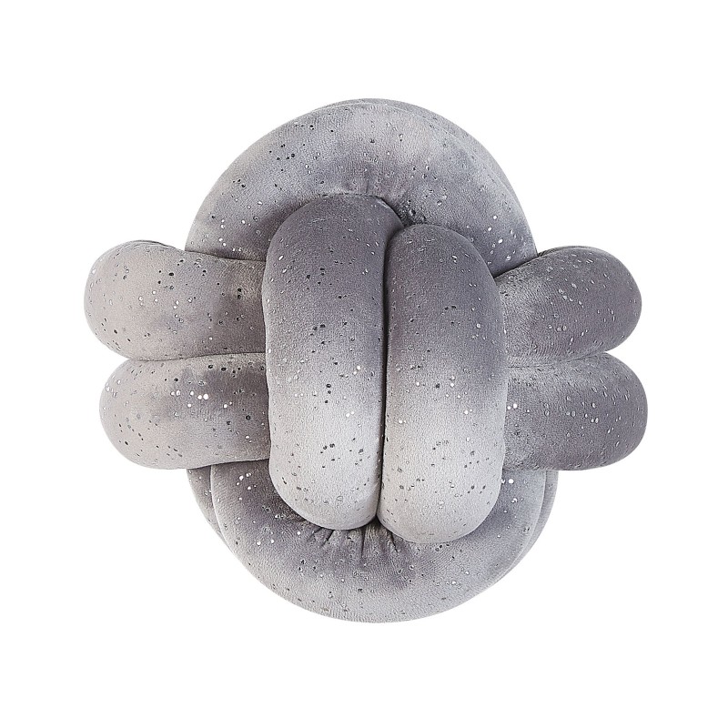 Poduszka dekoracyjna MALNI Welur 20 x 20 cm Szary Jednolity