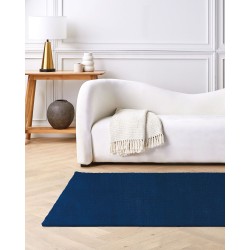 Dywan z wiskozy 140 x 200 cm granatowy GESI II