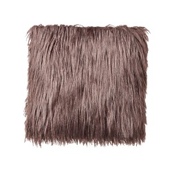 Zestaw 2 poduszek dekoracyjnych COROKIA Sztuczne futro 45 x 45 cm Brązowy Jednolity