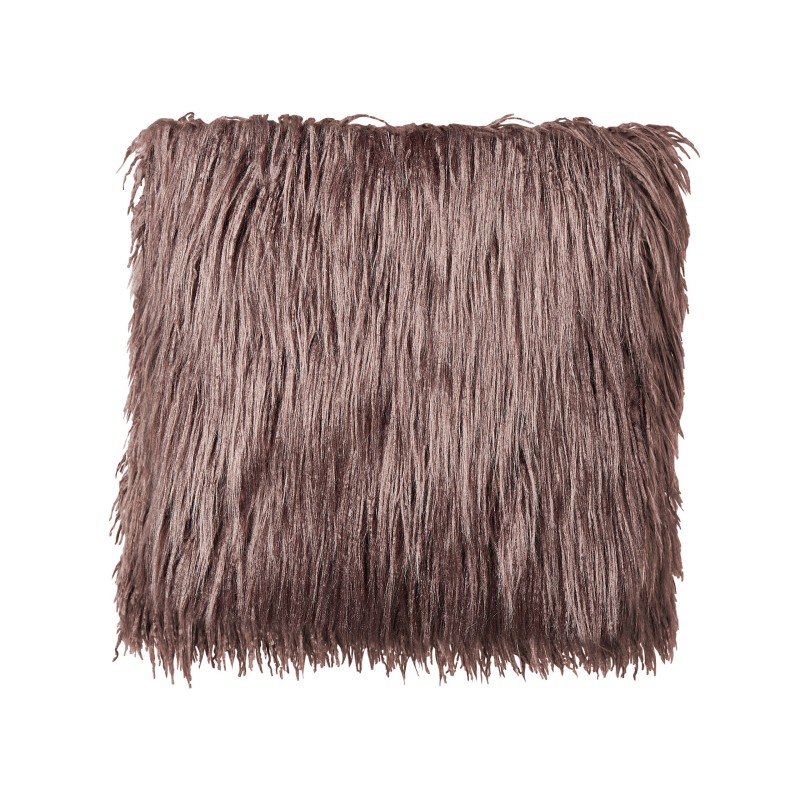 Zestaw 2 poduszek dekoracyjnych COROKIA Sztuczne futro 45 x 45 cm Brązowy Jednolity